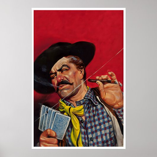 Art de salle de poker Impression de cow-boy occide (Devant)