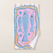 Art de sardine mignon (Serviette à main)