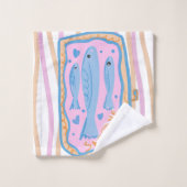 Art de sardine mignon (Gant de toilette)
