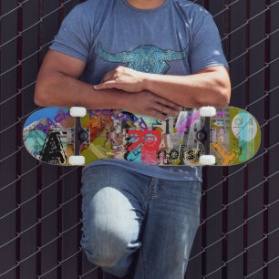 Art de skateboard de paysage urbain