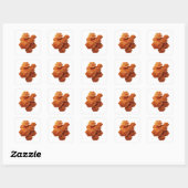 Art de sticker abstrait orange carré (Feuille)