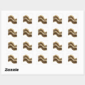 Art de stickers abstrait argenté croquant (Feuille)