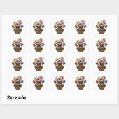 Art de stickers abstrait argenté gras (Feuille)