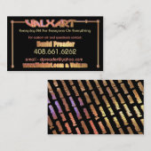 Art de téléchargement au carte de visite latéral (Devant / Derrière)