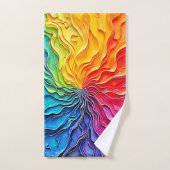 Art de tourbillon arc-en-ciel texturé (Serviette à main)