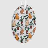 Art de trait dessin chats et fleurs (devant)