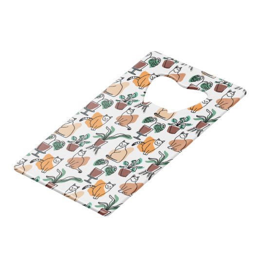 Art de trait dessin chats et fleurs (Devant Angle)