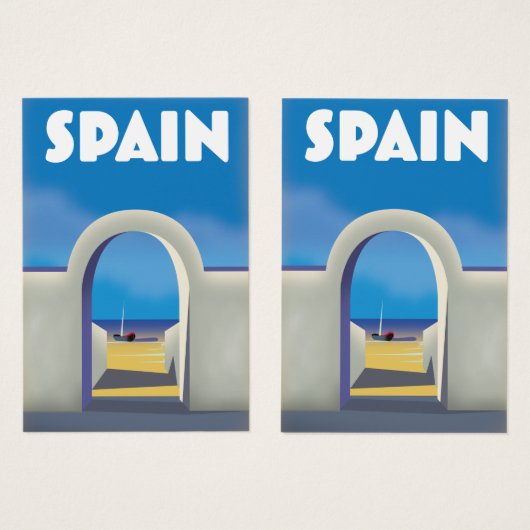 art de vacances rétro en Espagne (Devant & derrière)