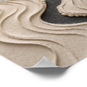 Art de vague de sable sculptural avec affiche de l (Coin)