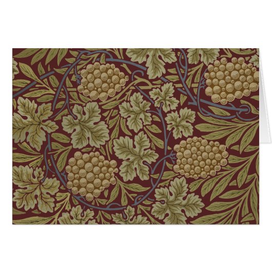 Art de vigne rouge vert de William Morris (Devant horizontal)