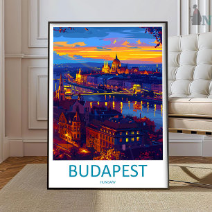 Art de voyage à Budapest Impression sur toile Buda