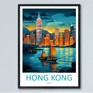 Art de voyage à Hong Kong Impression murale Art mu