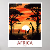Art de voyage Afrique Impression murale Afrique Su (Devant)