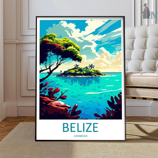 Art de voyage Belize Impression murale Belize Susp
