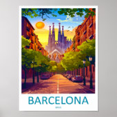 Art de voyage de Barcelone Impression murale Art m (Devant)