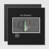 Art Dealer fracturé Pot Carte de visite magnétique (Devant / Derrière)