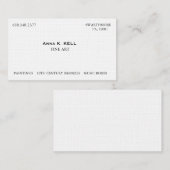 Art Dealer Visitekaartje (Voorkant / Achterkant)