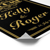 Art Déco 1920 Gatsby style mariage accueil imprime (Coin)