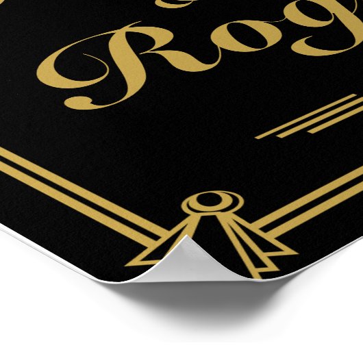 Art Déco 1920 Gatsby style mariage accueil imprime (Coin)