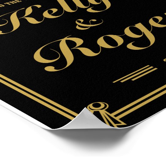 Art Déco 1920 Gatsby style mariage accueil imprime (Coin)