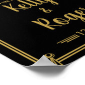 Art Déco 1920 Gatsby style mariage accueil imprime (Coin)