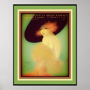 Art Deco 1920 Ziegfeld-theater Poster