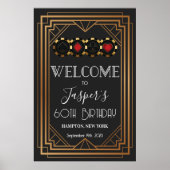 Art Déco 1920s Black and Gold Casino Affiche de bi (Devant)