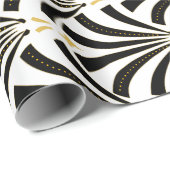 Art Deco 1920s Fans Pattern Cadeaupapier (Rol Hoek)