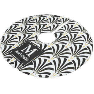 Art Deco 1920s Fans - Persoonlijke familienaam Kerstboom Rok