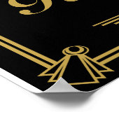 ART Deco 1920's Gatsby-stijl bruiloft, welkome afd Poster (Hoek)