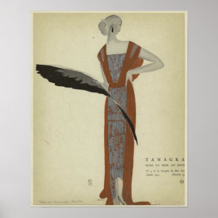 Art Deco 1920s Modes ~ Roos du Soir Poster