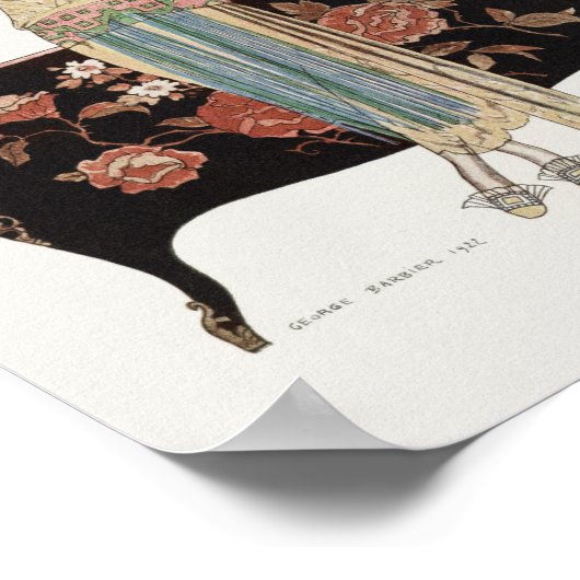 Art Déco 1922 Barbier Illustration de mode (Coin)