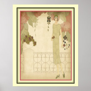Art. Deco 1922 Mode Illustratie 16x20 Poster