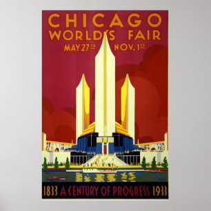 art Deco 1933 Wereldtentoonstelling Poster