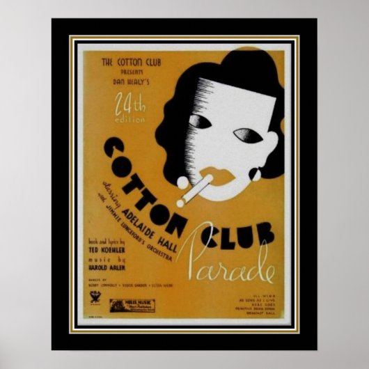 Art Deco 1934 Cotton Club Parade Poster (Voorkant)