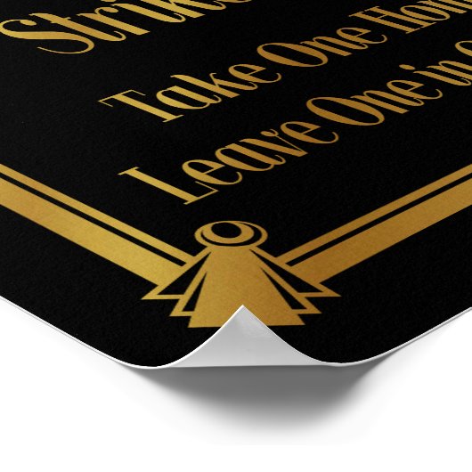 Art Deco 20'er stijl "Fotomuur & gastboek Poster (Hoek)