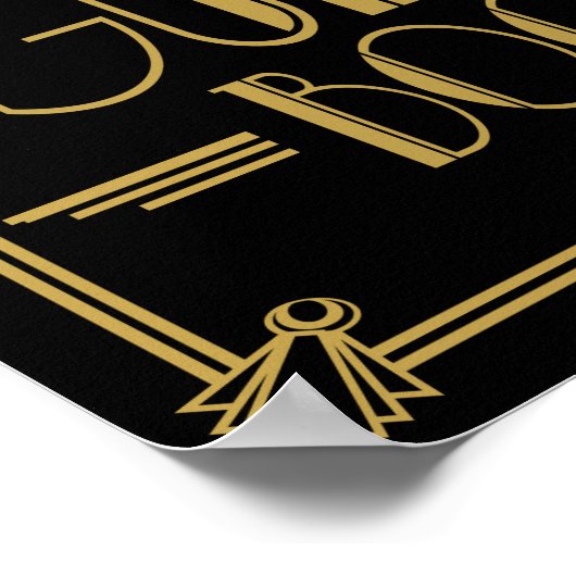 Art Deco 20'er stijl "gastenboek" print (Hoek)