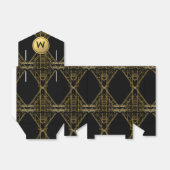 Art Deco 20's Gold & Black Gatsby Favor Boxes Bedankdoosjes (Uitgevouwen)