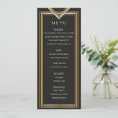 Art Deco 20s Menu Kaart | Gatsby geïnspireerd fees (Staand voorkant)