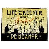 Art Deco 20s Retro Sunny Demeanor Inspirerend Large Cadeautasje (Achterkant)