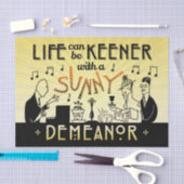 Art Deco 20s Retro Sunny Demeanor Inspirerend Tissuepapier (Craft)