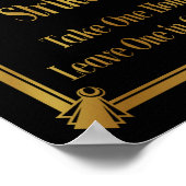 Art Deco 20's stijl "Fotomuur & gastboek" Poster (Hoek)