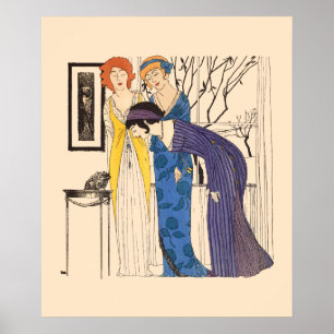 Art Deco 3 Paul Poiret-jurken van Paul Iribe Poster