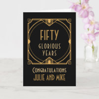 Art Deco 50e Golden Jubileum Namen Vijftig Jaar