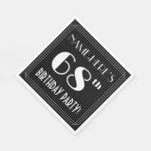 Art Deco: 68e verjaardag met aangepaste naam Servet (Hoek)