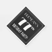 Art Deco 77th Birthday Party met aangepaste naam Servet (Hoek)