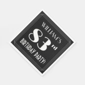 Art Deco: 83rd Birthday Party met aangepaste naam Servet (Hoek)