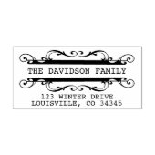 Art Deco aangepast retouradres uit de roaring twen Rubberstempel (Afrduk)