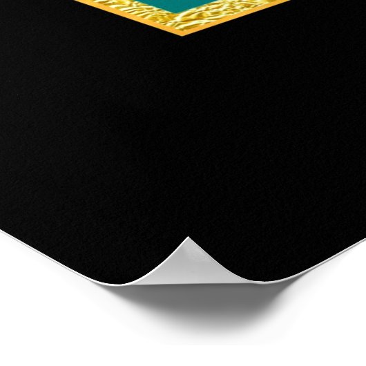 Art Deco Abstract patroon Poster (Hoek)