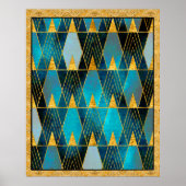 Art Deco Abstract Patroon Poster (Voorkant)